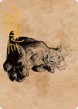 Wilson, Refined Grizzly Art Card (Gold-Stamped Signature) [Commander Legends: Battle for Baldur's Gate Art Series] - Evolution TCG