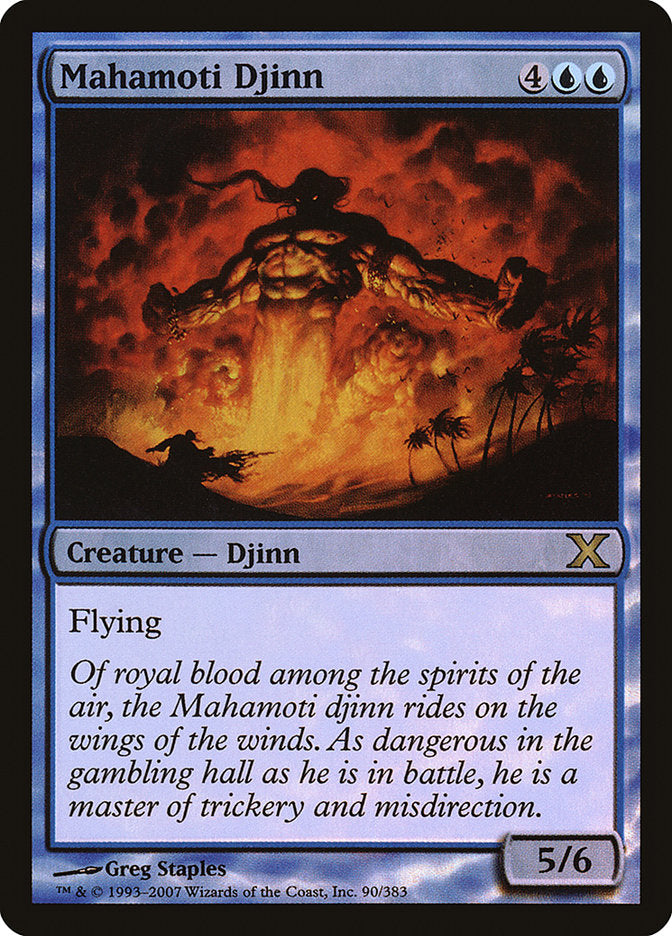 Mahamoti Djinn (Premium Foil) [Tenth Edition] - Evolution TCG