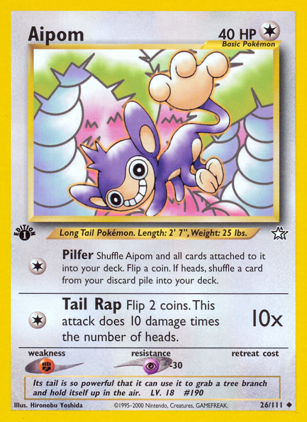 Aipom (26/111) [Neo Genesis 1st Edition] - Evolution TCG