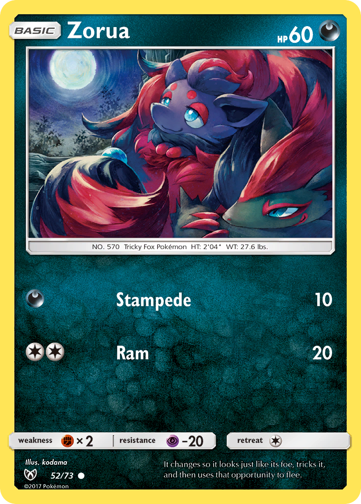 Zorua (52/73) [Sun & Moon: Shining Legends] - Evolution TCG