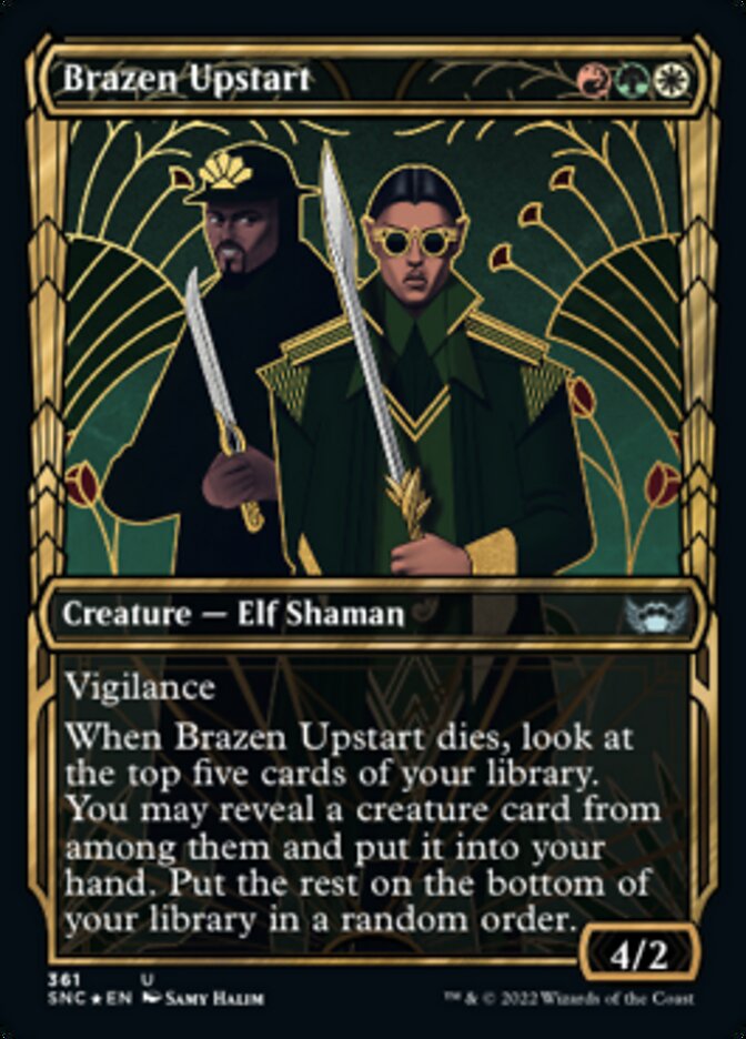 Brazen Upstart (Showcase Golden Age Gilded Foil) [Streets of New Capenna] - Evolution TCG