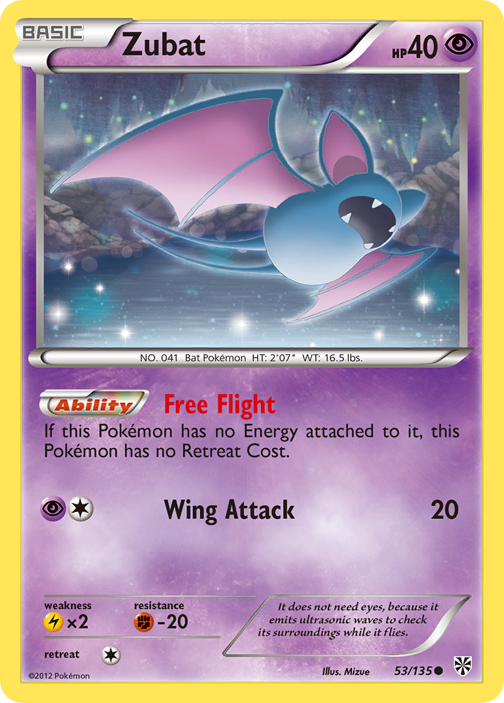 Zubat (53/135) [Black & White: Plasma Storm] - Evolution TCG