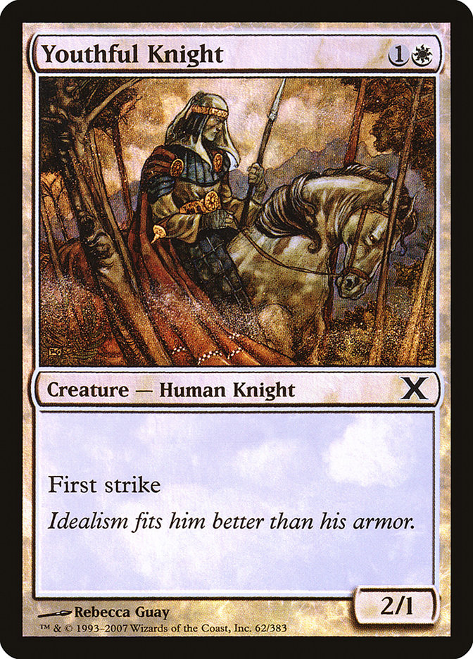 Youthful Knight (Premium Foil) [Tenth Edition] - Evolution TCG