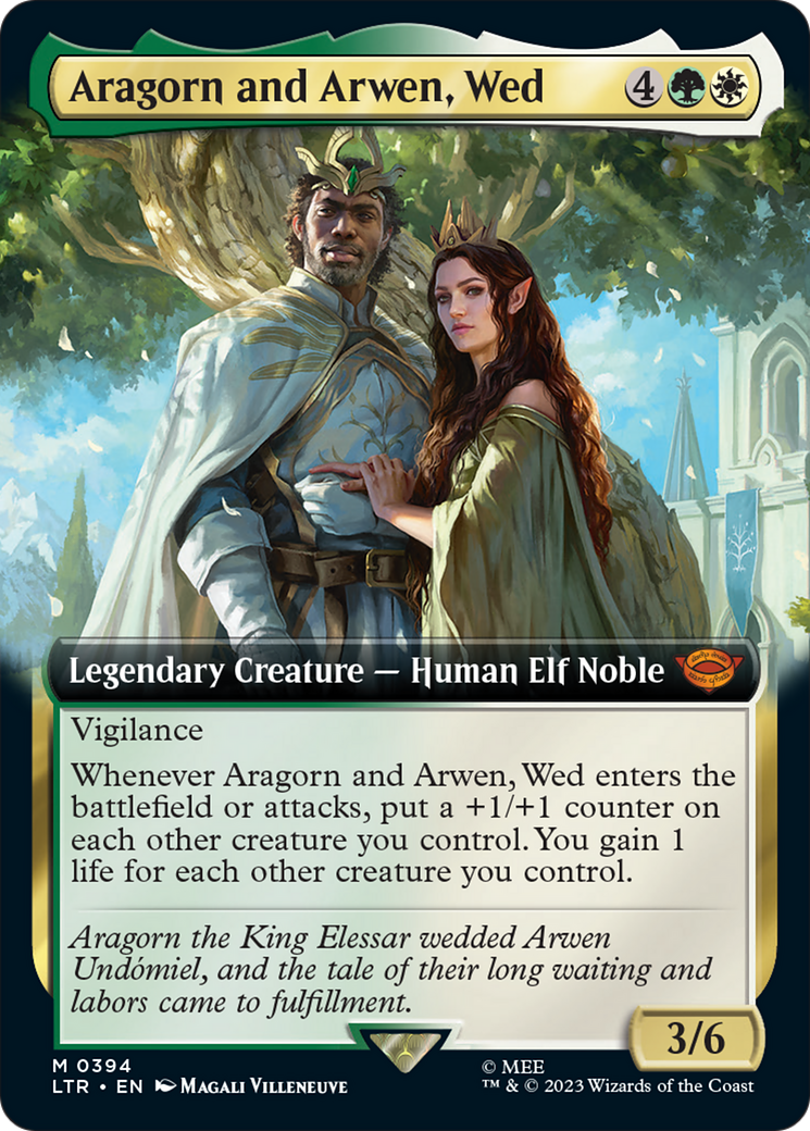 Aragorn and Arwen, Wed (Extended Art) [The Lord of the Rings: Tales of Middle-Earth] - Evolution TCG
