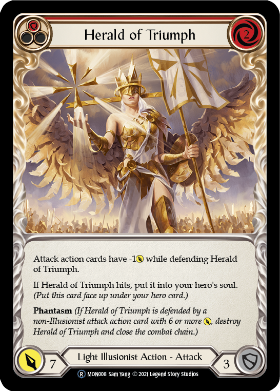 Herald of Triumph (Red) [U-MON008] (Monarch Unlimited)  Unlimited Normal - Evolution TCG