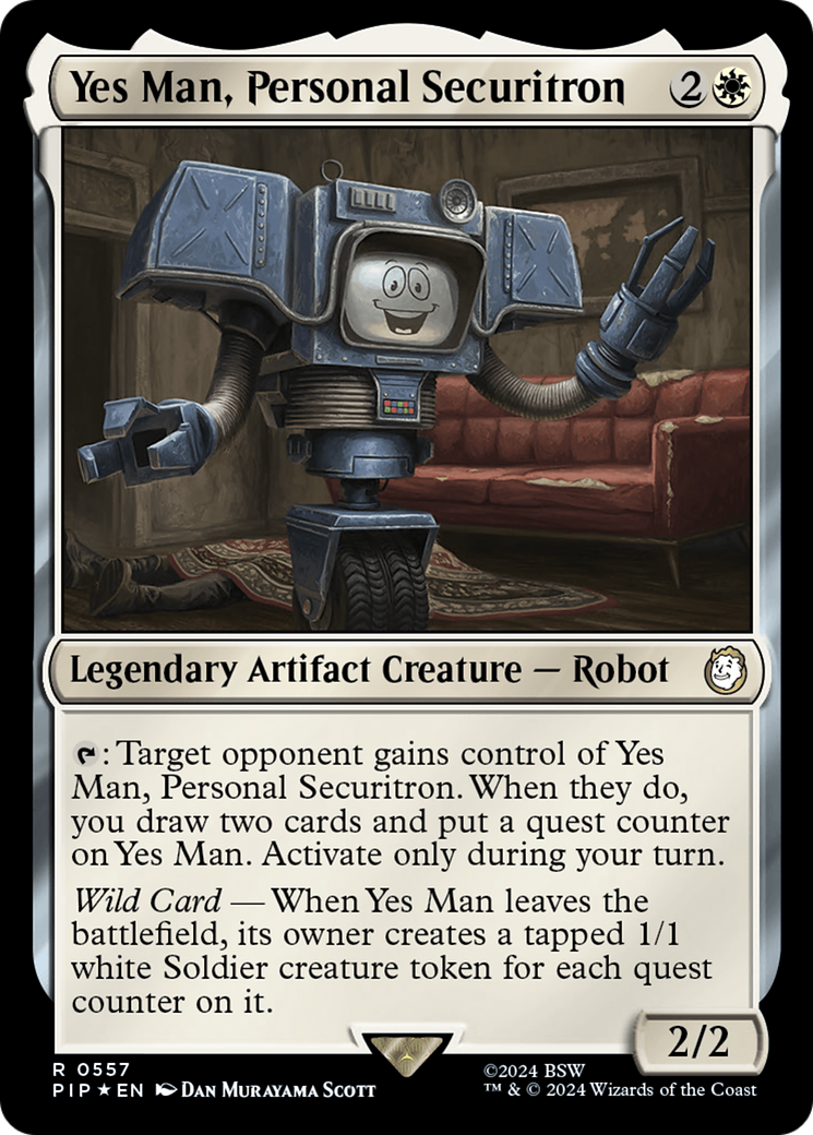 Yes Man, Personal Securitron (Surge Foil) [Fallout] - Evolution TCG