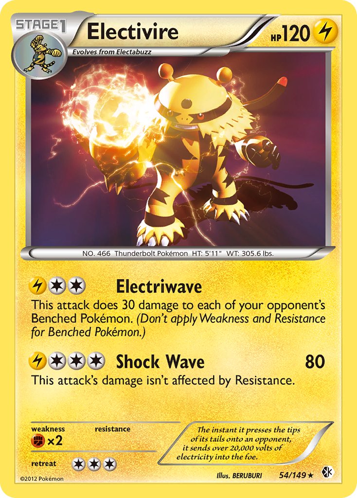 Electivire (54/149) (Cosmos Holo) (Blister Exclusive) [Black & White: Boundaries Crossed] - Evolution TCG