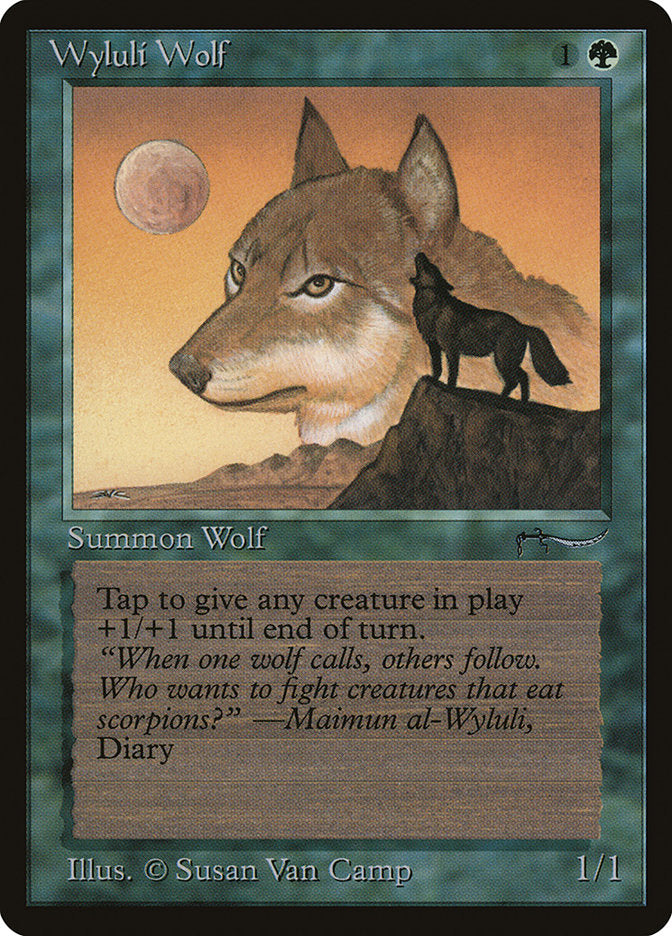 Wyluli Wolf (Dark Mana Cost) [Arabian Nights] - Evolution TCG