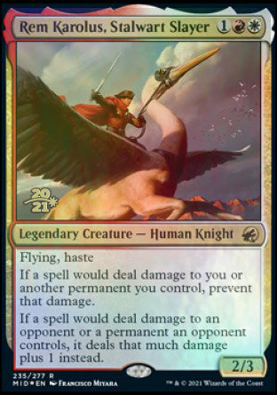 Rem Karolus, Stalwart Slayer [Innistrad: Midnight Hunt Prerelease Promos] - Evolution TCG