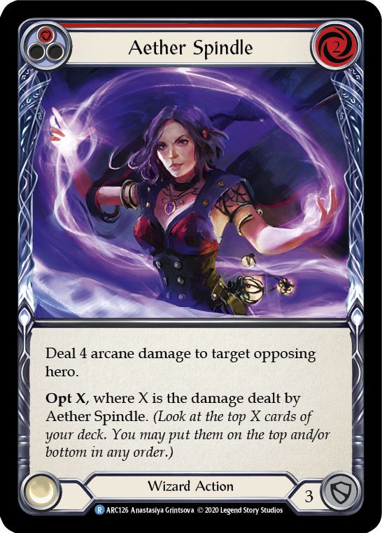Aether Spindle (Red) [U-ARC126] (Arcane Rising Unlimited)  Unlimited Normal - Evolution TCG