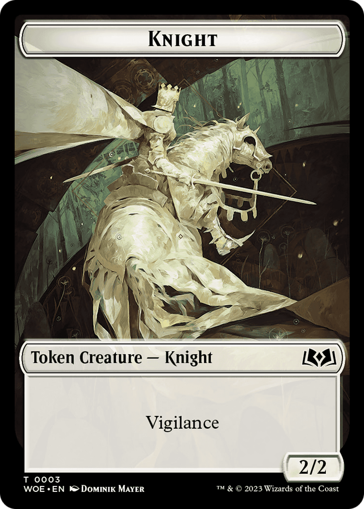 Knight // Food (0013) Double-Sided Token [Wilds of Eldraine Tokens] - Evolution TCG