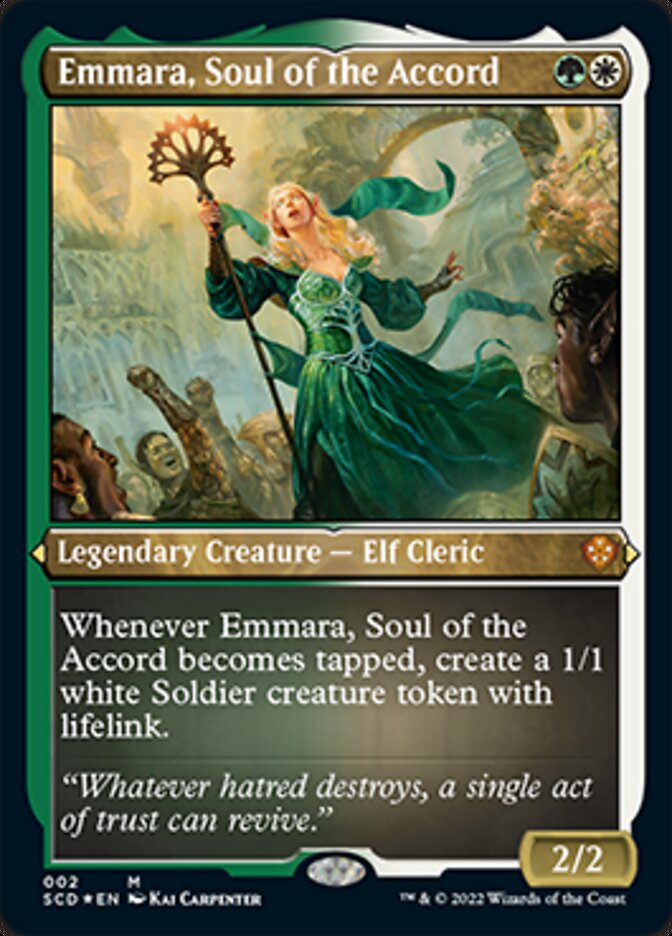 Emmara, Soul of the Accord (Foil Etched) [Starter Commander Decks] - Evolution TCG