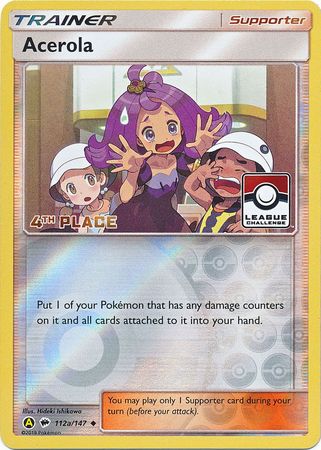 Acerola (112a/147) (League Promo 4th Place) [Sun & Moon: Burning Shadows] - Evolution TCG