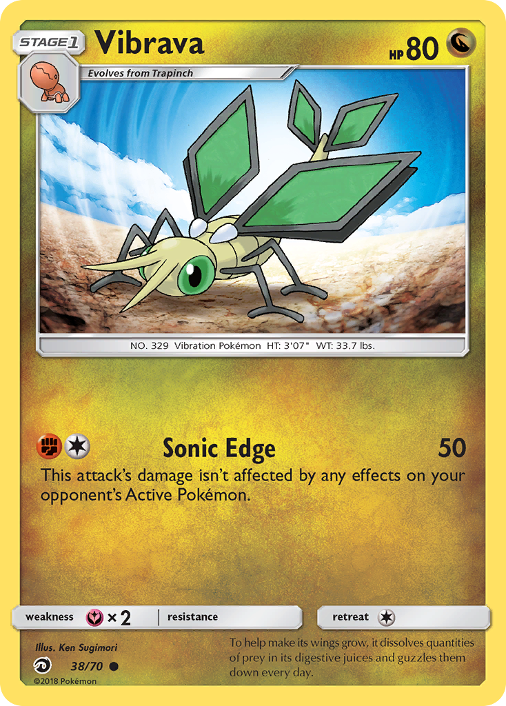 Vibrava (38/70) [Sun & Moon: Dragon Majesty] - Evolution TCG