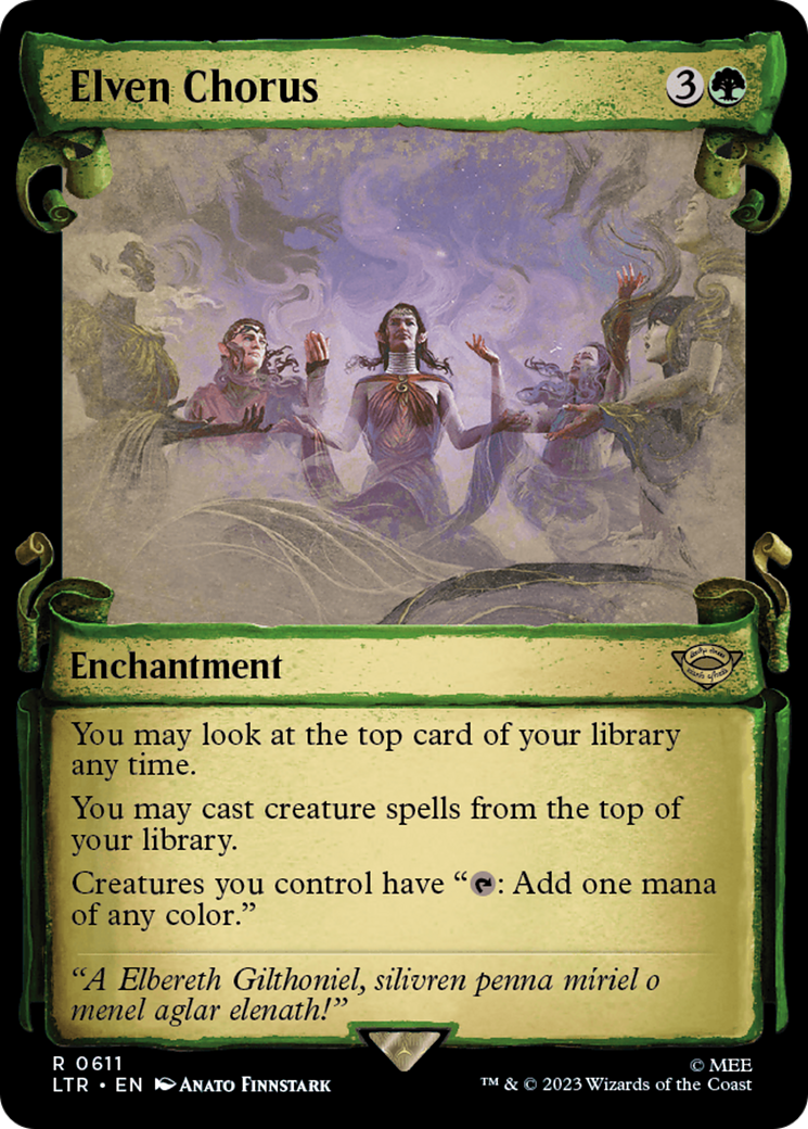 Elven Chorus [The Lord of the Rings: Tales of Middle-Earth Showcase Scrolls] - Evolution TCG