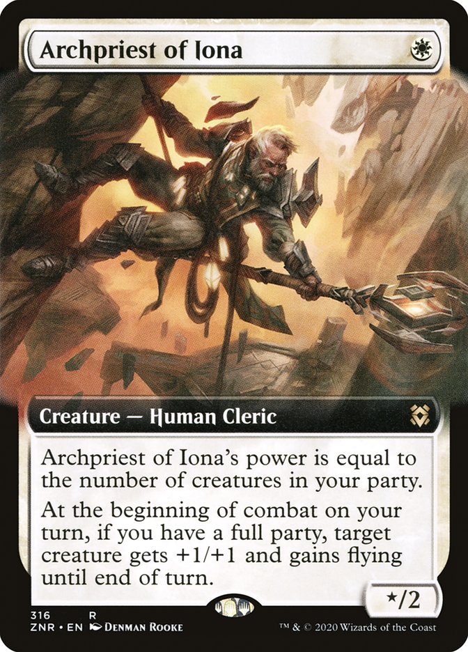 Archpriest of Iona (Extended Art) [Zendikar Rising] - Evolution TCG