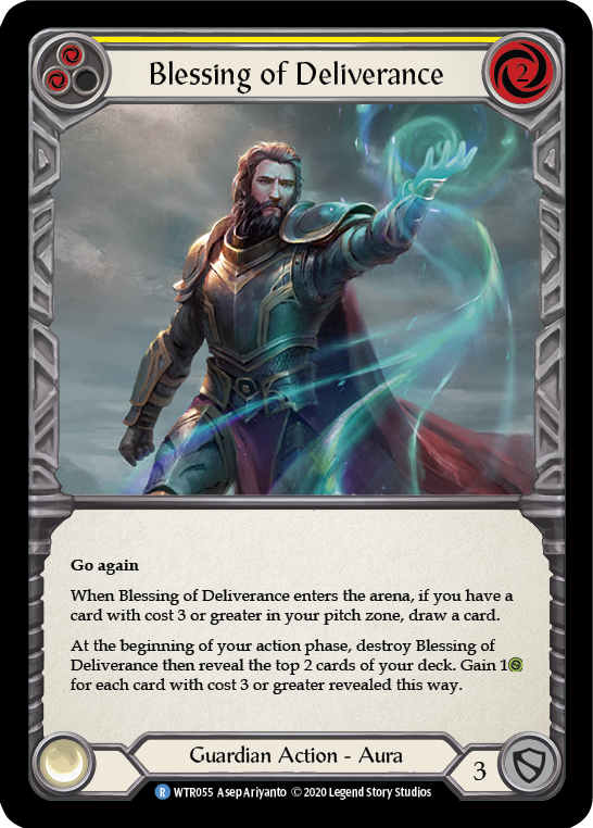 Blessing of Deliverance (Yellow) [U-WTR055] (Welcome to Rathe Unlimited)  Unlimited Normal - Evolution TCG
