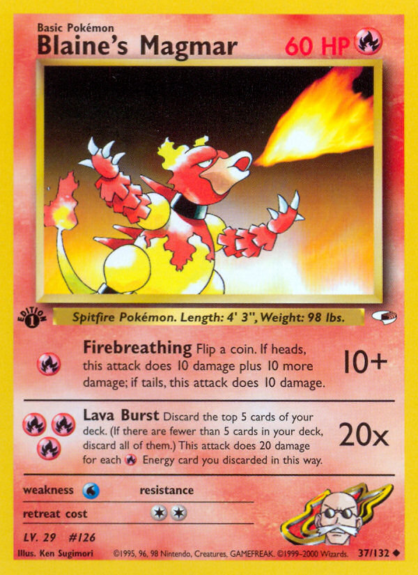 Blaine's Magmar (37/132) [Gym Heroes 1st Edition] - Evolution TCG