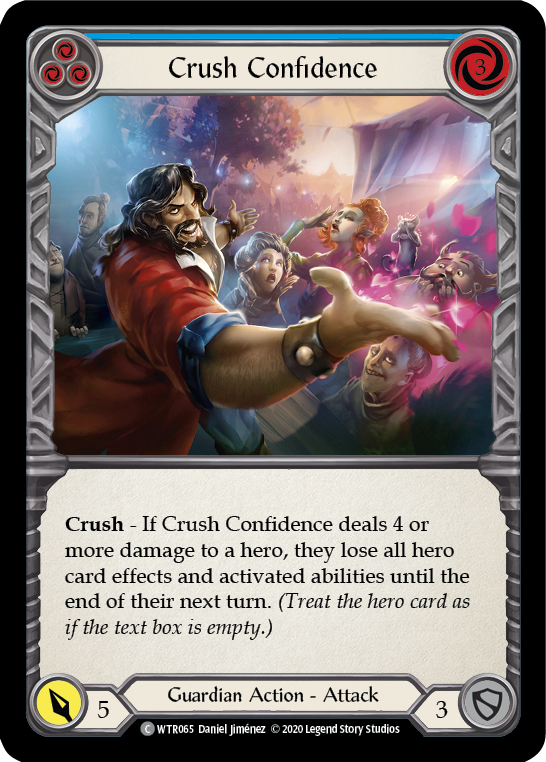 Crush Confidence (Blue) [U-WTR065] (Welcome to Rathe Unlimited)  Unlimited Normal - Evolution TCG