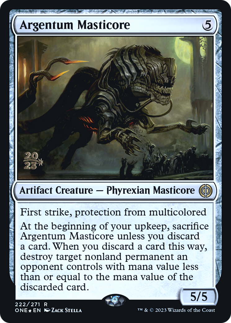 Argentum Masticore [Phyrexia: All Will Be One Prerelease Promos] - Evolution TCG