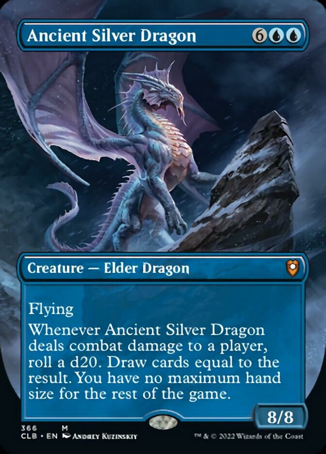 Ancient Silver Dragon (Borderless Alternate Art) [Commander Legends: Battle for Baldur's Gate] - Evolution TCG