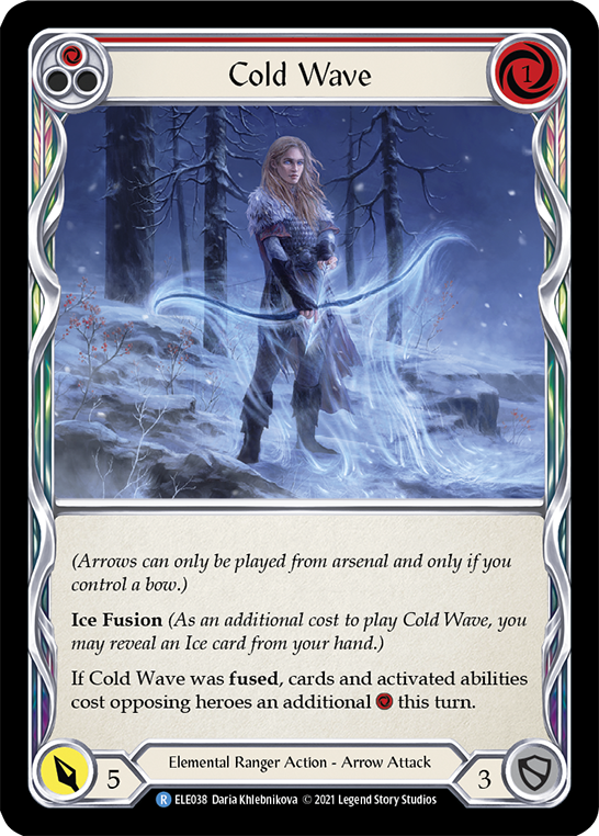 Cold Wave (Red) [ELE038] (Tales of Aria)  1st Edition Normal - Evolution TCG