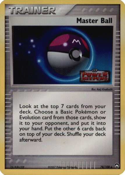 Master Ball (78/108) (Stamped) [EX: Power Keepers] - Evolution TCG