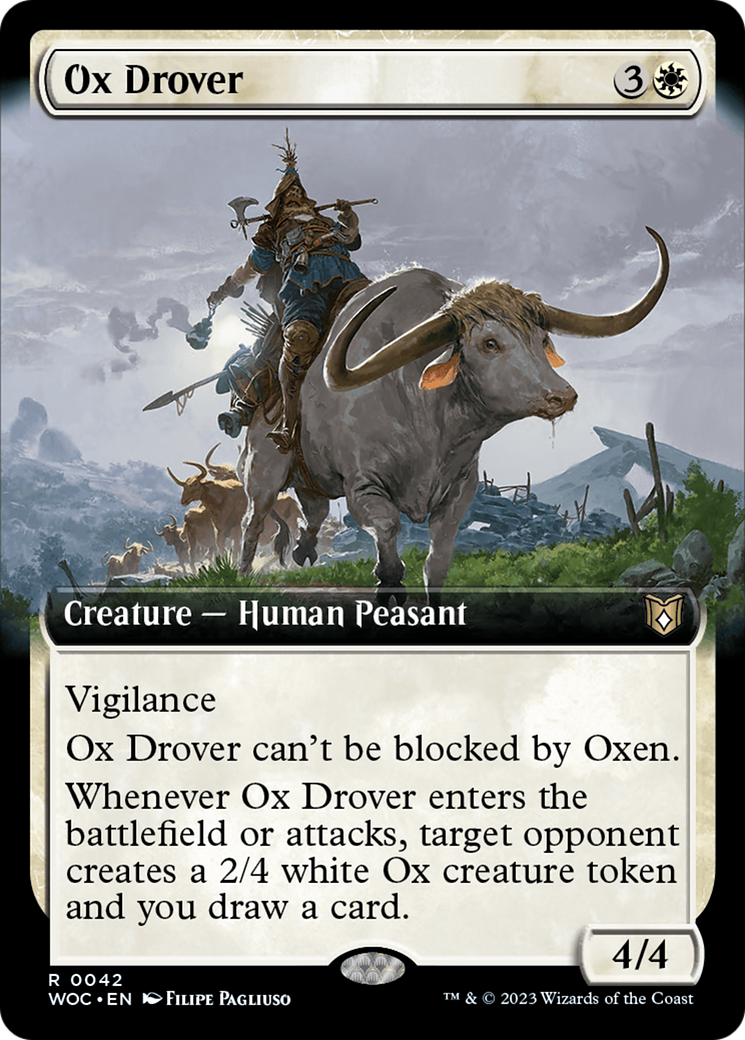 Ox Drover (Extended Art) [Wilds of Eldraine Commander] - Evolution TCG