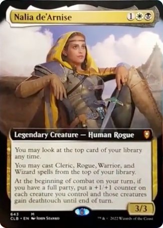 Nalia de'Arnise (Extended Art) [Commander Legends: Battle for Baldur's Gate] - Evolution TCG