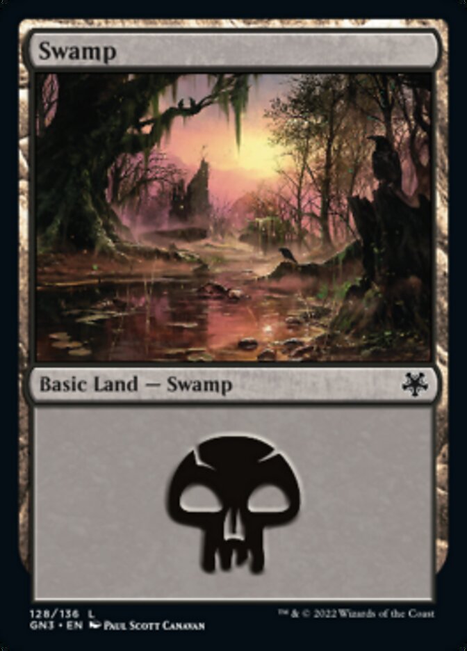 Swamp (128) [Game Night: Free-for-All] - Evolution TCG