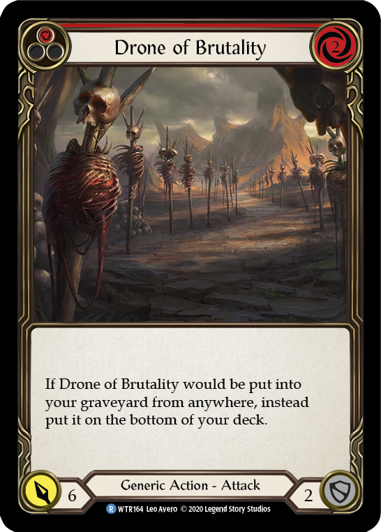 Drone of Brutality (Red) [U-WTR164] (Welcome to Rathe Unlimited)  Unlimited Normal - Evolution TCG