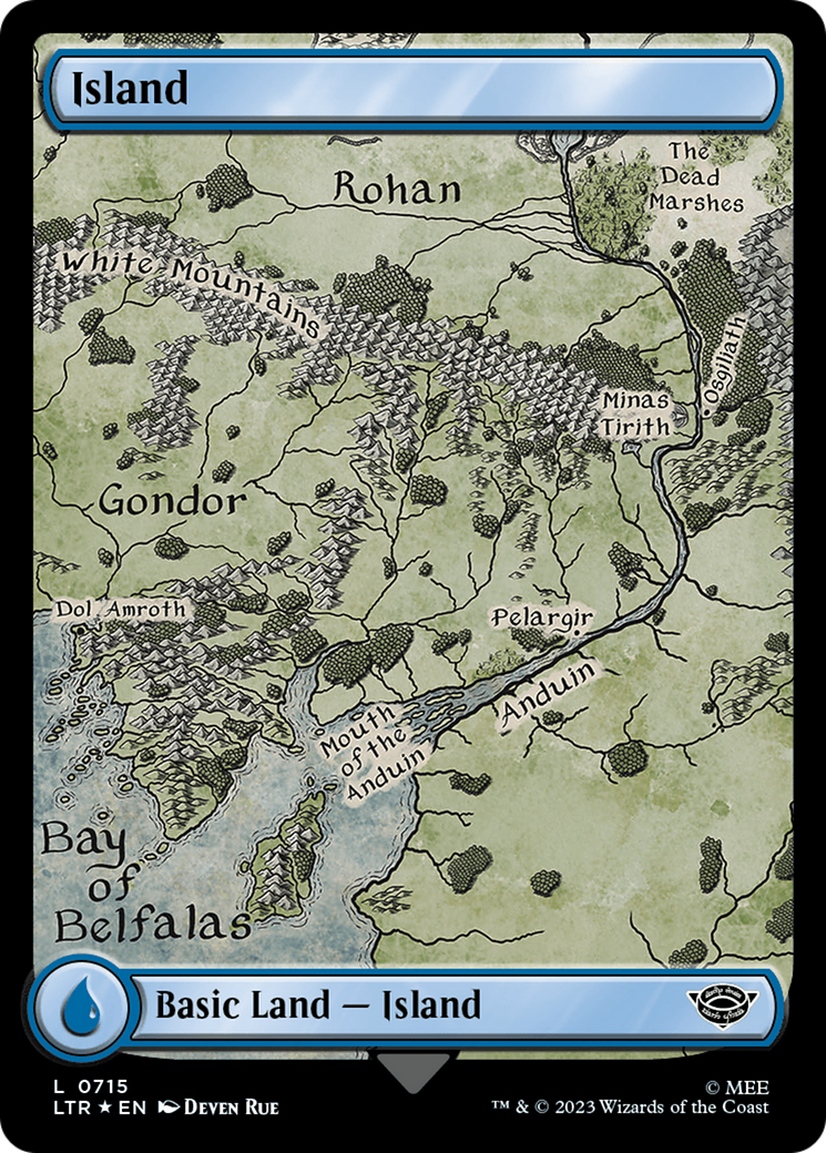 Island (0715) (Surge Foil) [The Lord of the Rings: Tales of Middle-Earth] - Evolution TCG