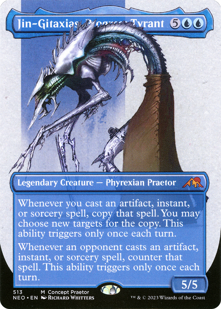 Jin-Gitaxias, Progress Tyrant (Borderless Concept Praetors) [Phyrexia: All Will Be One] - Evolution TCG