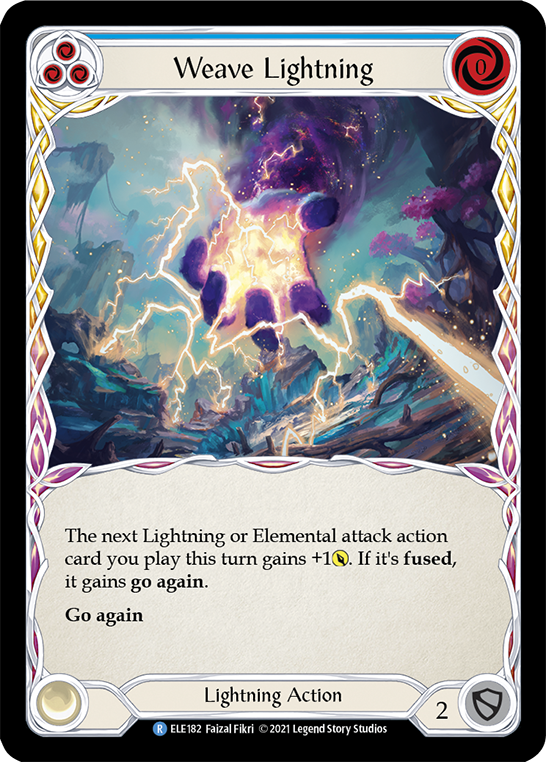 Weave Lightning (Blue) [ELE182] (Tales of Aria)  1st Edition Normal - Evolution TCG