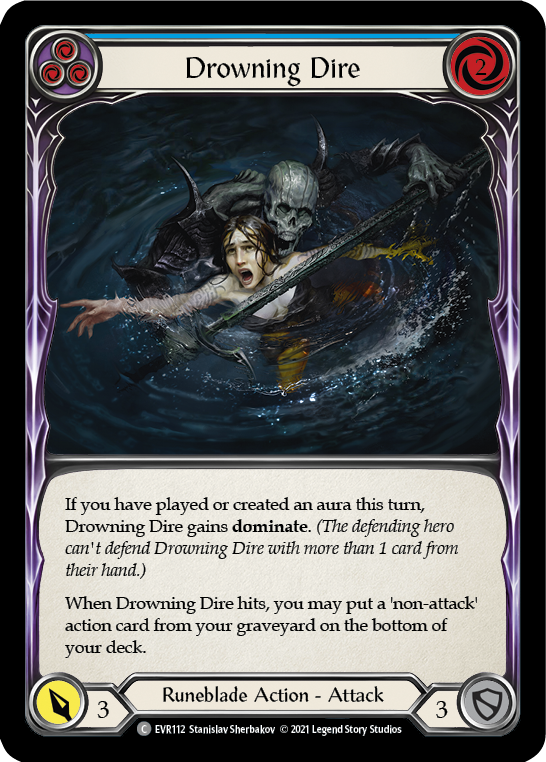 Drowning Dire (Blue) [EVR112] (Everfest)  1st Edition Normal - Evolution TCG