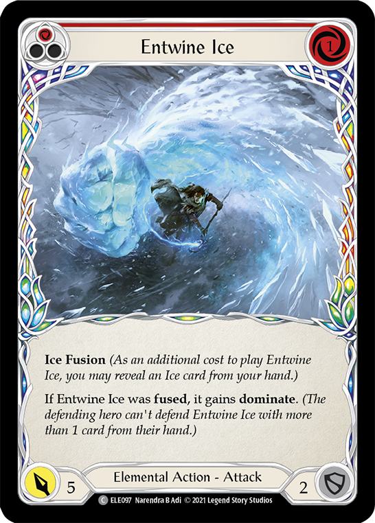 Entwine Ice (Red) [ELE097] (Tales of Aria)  1st Edition Rainbow Foil - Evolution TCG