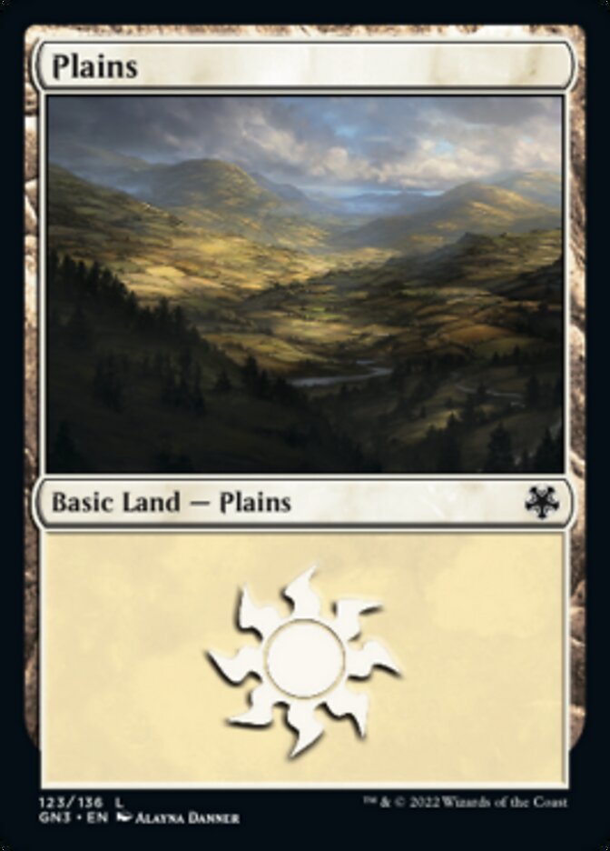 Plains (123) [Game Night: Free-for-All] - Evolution TCG