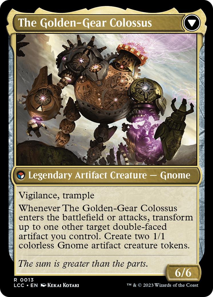 Tetzin, Gnome Champion // The Golden-Gear Colossus [The Lost Caverns of Ixalan Commander] - Evolution TCG