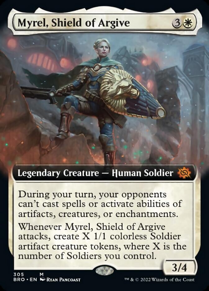 Myrel, Shield of Argive (Extended Art) [The Brothers' War] - Evolution TCG