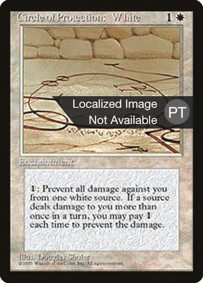 Circle of Protection: White [Fourth Edition (Foreign Black Border)] - Evolution TCG
