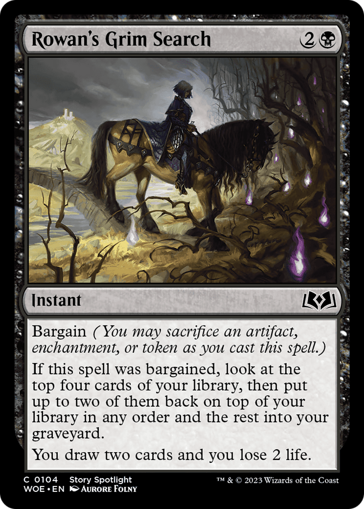 Rowan's Grim Search [Wilds of Eldraine] - Evolution TCG