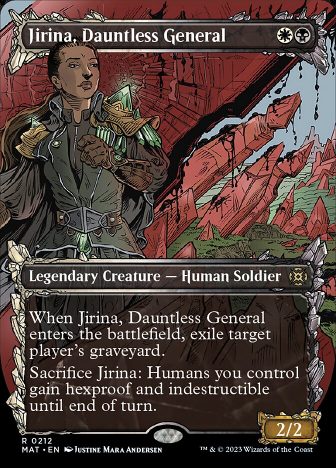 Jirina, Dauntless General (Showcase Halo Foil) [March of the Machine: The Aftermath] - Evolution TCG