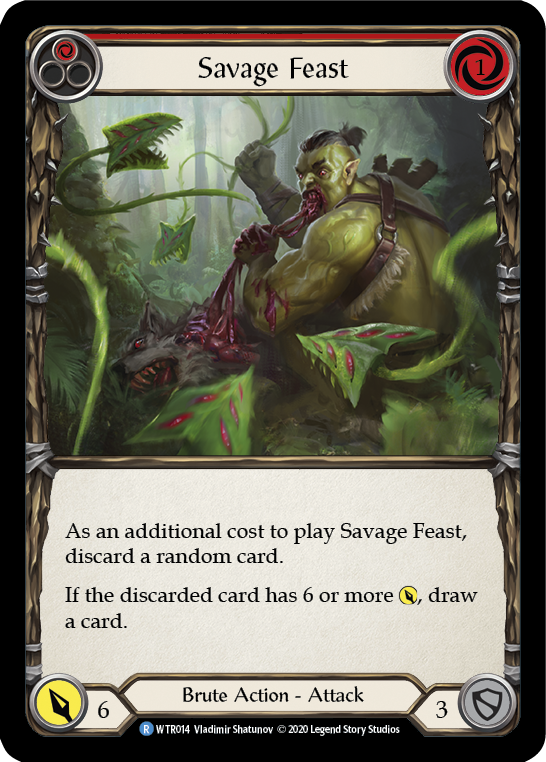 Savage Feast (Red) [U-WTR014] (Welcome to Rathe Unlimited)  Unlimited Normal - Evolution TCG