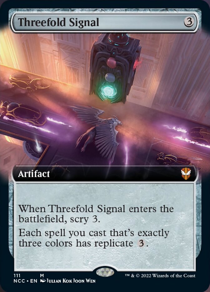 Threefold Signal (Extended Art) [Streets of New Capenna Commander] - Evolution TCG