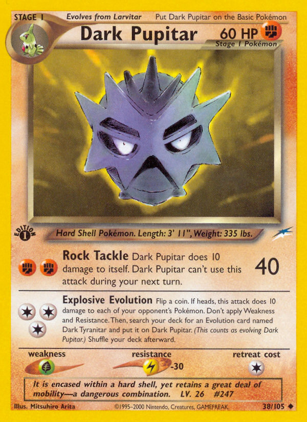 Dark Pupitar (38/105) [Neo Destiny 1st Edition] - Evolution TCG
