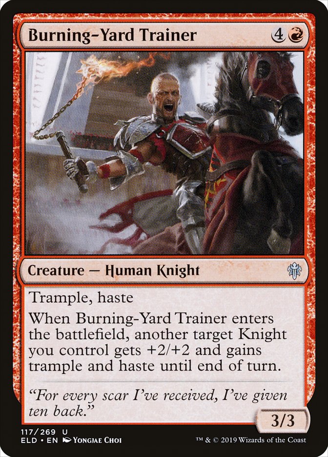 Burning-Yard Trainer [Throne of Eldraine] - Evolution TCG