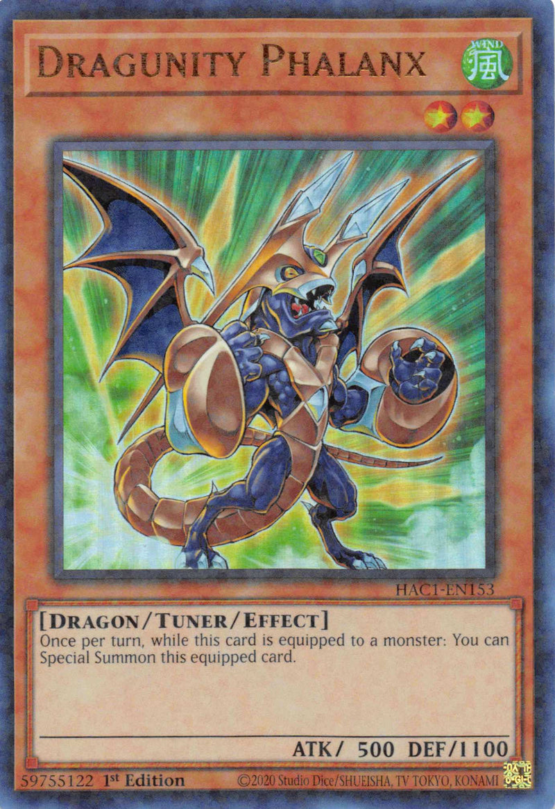 Dragunity Phalanx (Duel Terminal) [HAC1-EN153] Parallel Rare - Evolution TCG