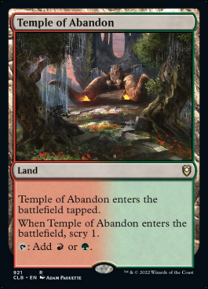 Temple of Abandon [Commander Legends: Battle for Baldur's Gate] - Evolution TCG