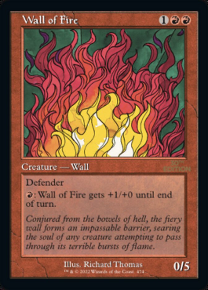 Wall of Fire (Retro) [30th Anniversary Edition] - Evolution TCG