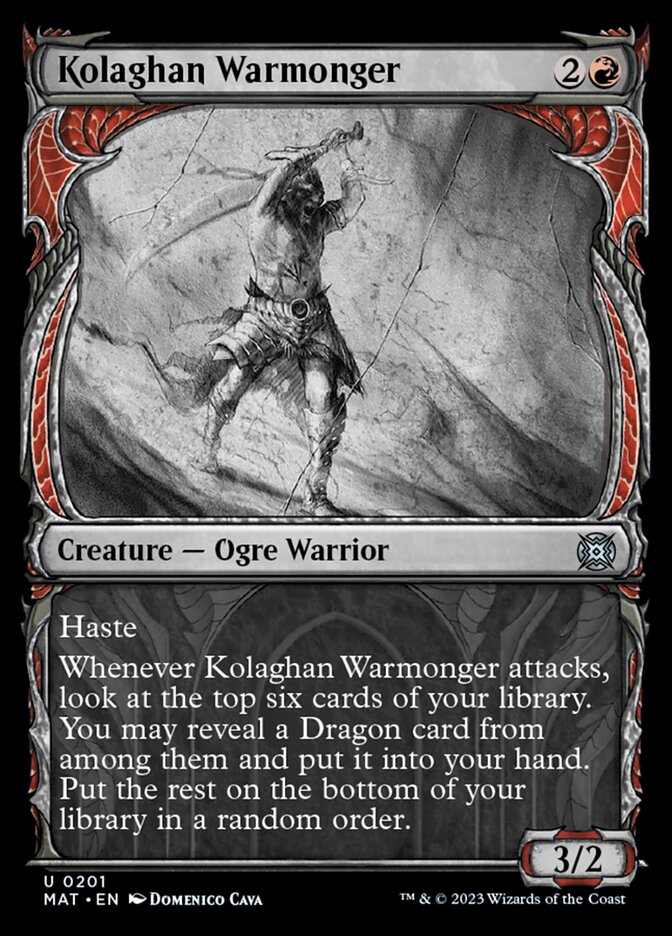 Kolaghan Warmonger (Showcase Halo Foil) [March of the Machine: The Aftermath] - Evolution TCG